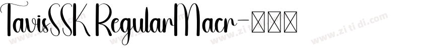 TavisSSK RegularMacr字体转换